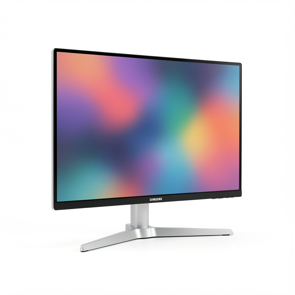 Samsung S27A600UUU 27-inčni QHD monitor sa USB-C, ergonomskim stalkom i tankim srebrnim okvirima na beloj pozadini