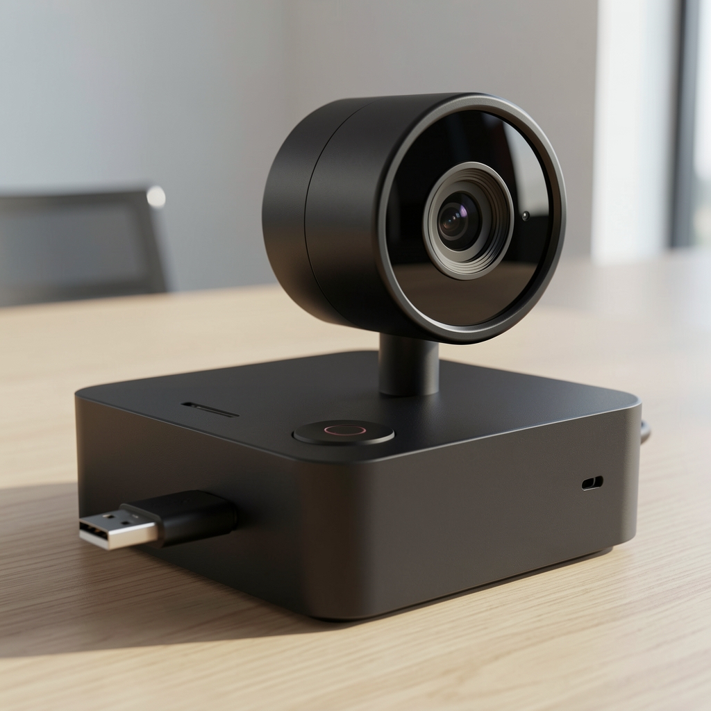 Logitech Rally Bar kompaktni all-in-one video konferencijski sistem u crnoj boji – USB prikljucak, 4K AI kamera sa zvucnicima za srednju salu