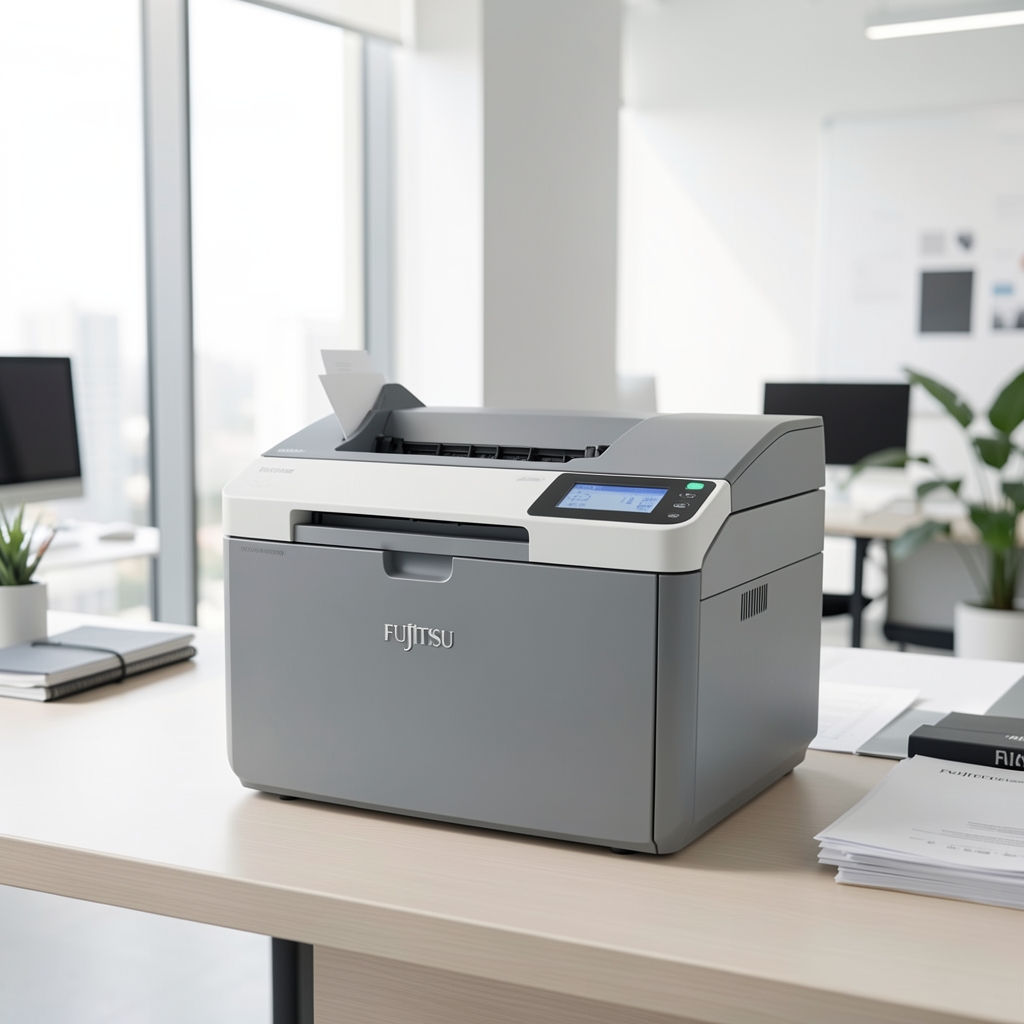 Fujitsu fi-8150 profesionalni duplex ADF skener dokumenata za kancelariju – sivi uređaj visoke brzine sa LCD ekranom