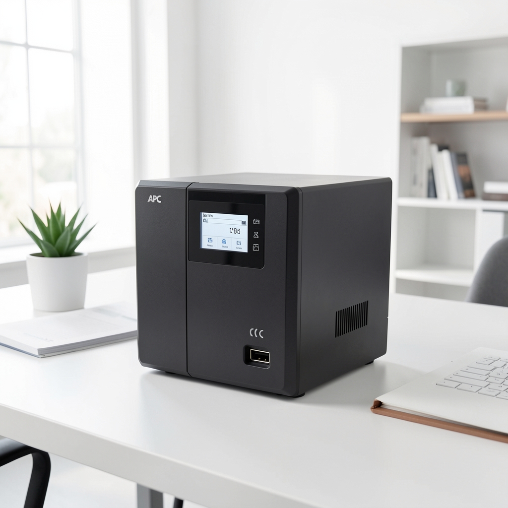 APC Back-UPS Pro 1500VA crni UPS uređaj sa LCD ekranom i utičnicama za neprekidno napajanje kompjutera i mrežne opreme