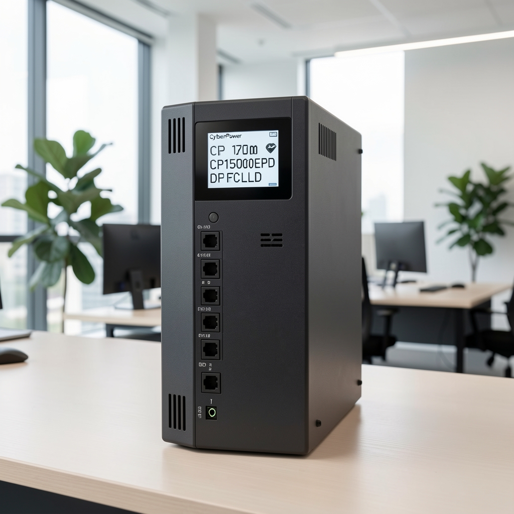 CyberPower CP1500EPFCLCD tower UPS uređaj sa LCD ekranom i 8 utičnica – pristupačni kancelarijski UPS za radne stanice i networking